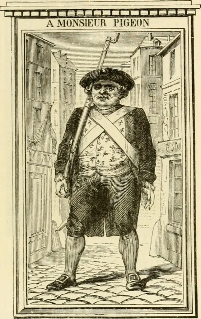 An illustration from Histoire des enseignes de Paris. Revue et publiée par le Bibliophile Jacob [pseud.] avec un appendice par J. Cousin.., 1884, leaf 364