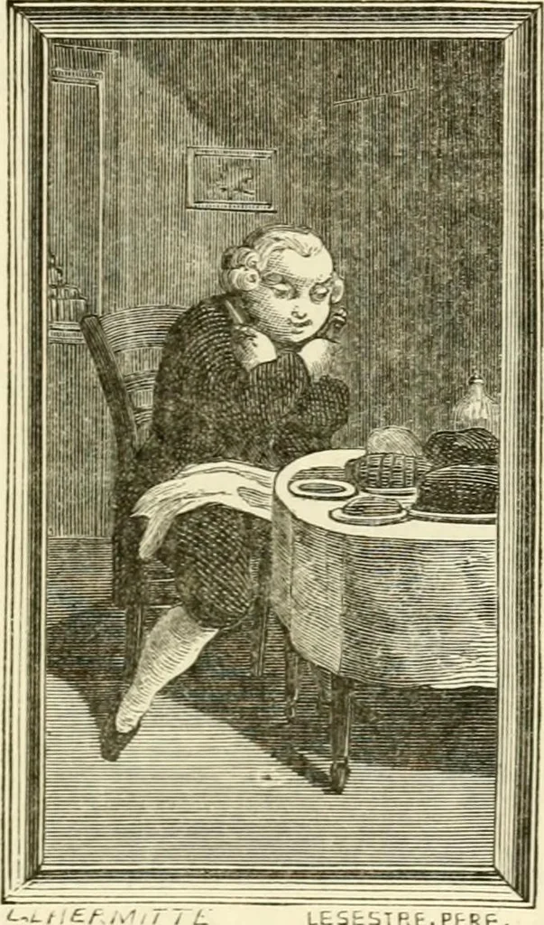 An illustration from Histoire des enseignes de Paris. Revue et publiée par le Bibliophile Jacob [pseud.] avec un appendice par J. Cousin.., 1884, leaf 382