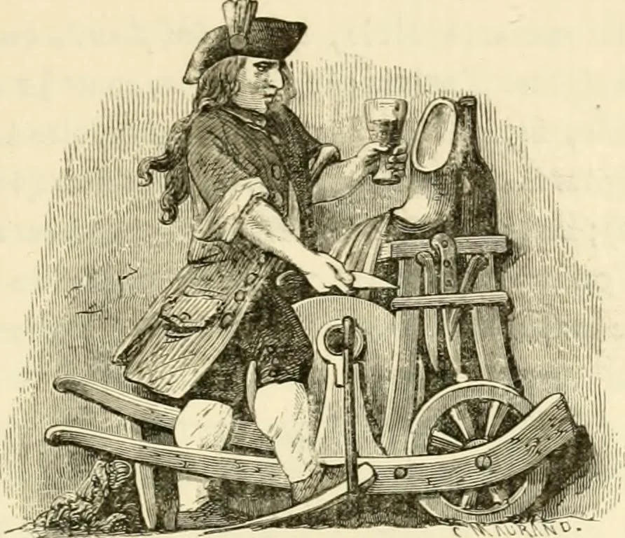 An illustration from Histoire des enseignes de Paris. Revue et publiée par le Bibliophile Jacob [pseud.] avec un appendice par J. Cousin.., 1884, leaf 414