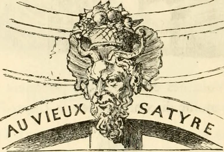 An illustration from Histoire des enseignes de Paris. Revue et publiée par le Bibliophile Jacob [pseud.] avec un appendice par J. Cousin.., 1884, leaf 415