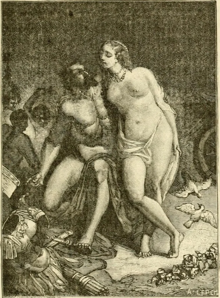 An illustration from Histoire des enseignes de Paris. Revue et publiée par le Bibliophile Jacob [pseud.] avec un appendice par J. Cousin.., 1884, leaf 438