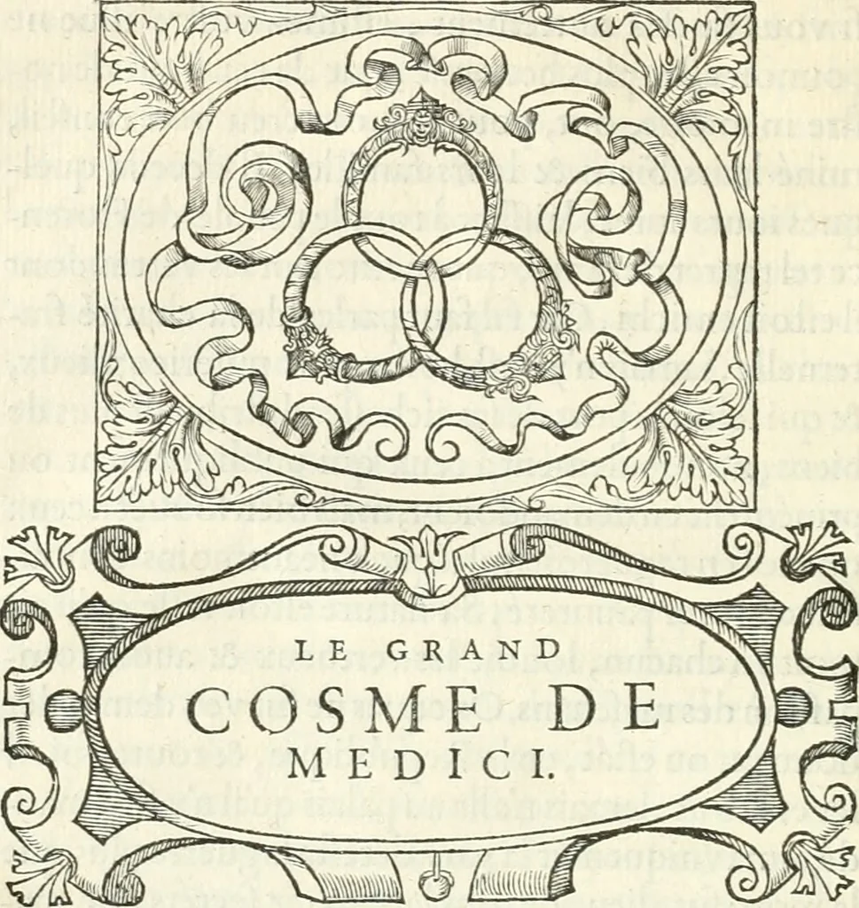 An illustration from Histoire des hommes illvstres de la maison de Medici : avec vn abbrege des comtes de Bolongne et d'Avvergne, 1564, leaf 103