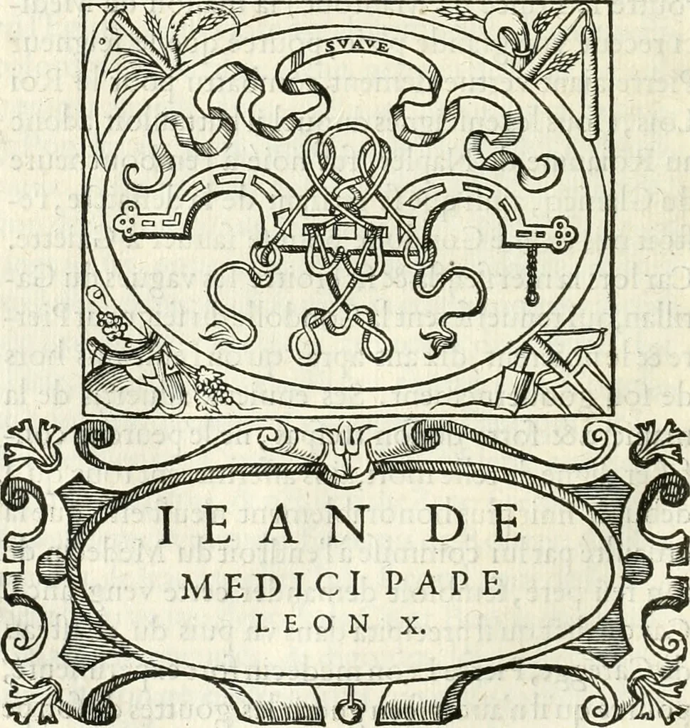 An illustration from Histoire des hommes illvstres de la maison de Medici : avec vn abbrege des comtes de Bolongne et d'Avvergne, 1564, leaf 257