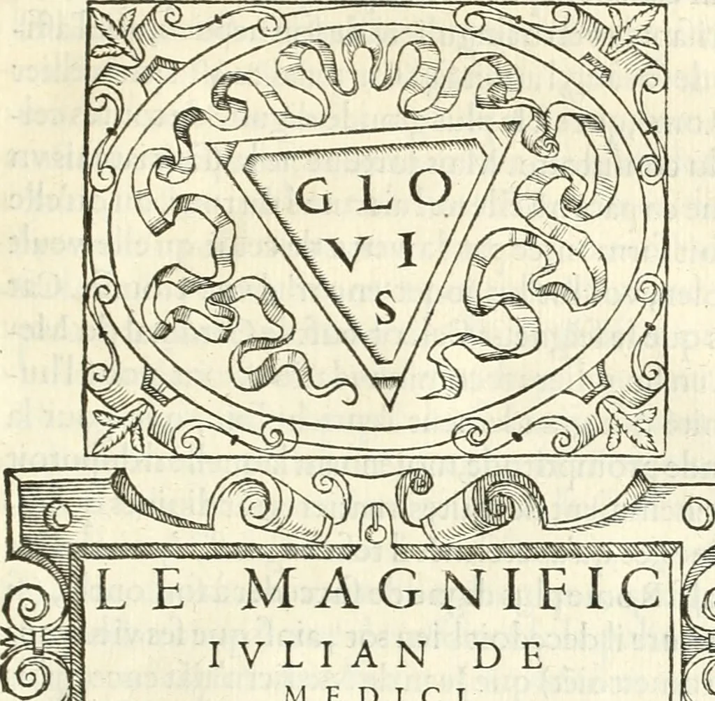 An illustration from Histoire des hommes illvstres de la maison de Medici : avec vn abbrege des comtes de Bolongne et d'Avvergne, 1564, leaf 258