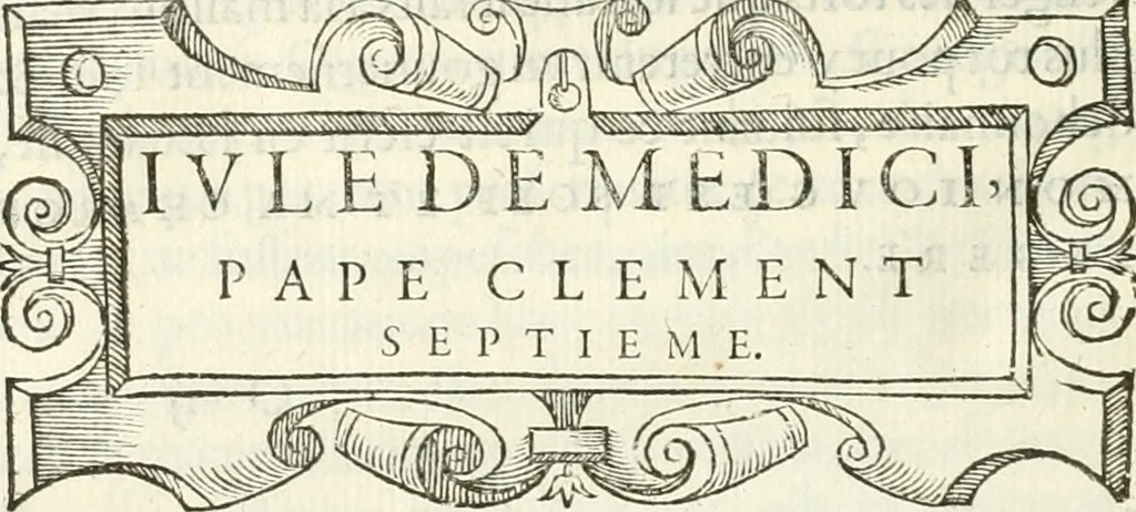 An illustration from Histoire des hommes illvstres de la maison de Medici : avec vn abbrege des comtes de Bolongne et d'Avvergne, 1564, leaf 309
