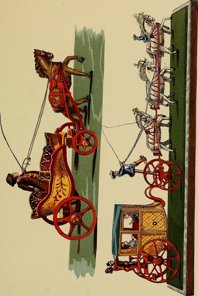 An illustration from Histoire des jouets : ouvrage contenant 250 illustrations dans le texte et 100 gravures hors texte dont 50 planches coloriées à l'aquarelle, 1902, leaf 107