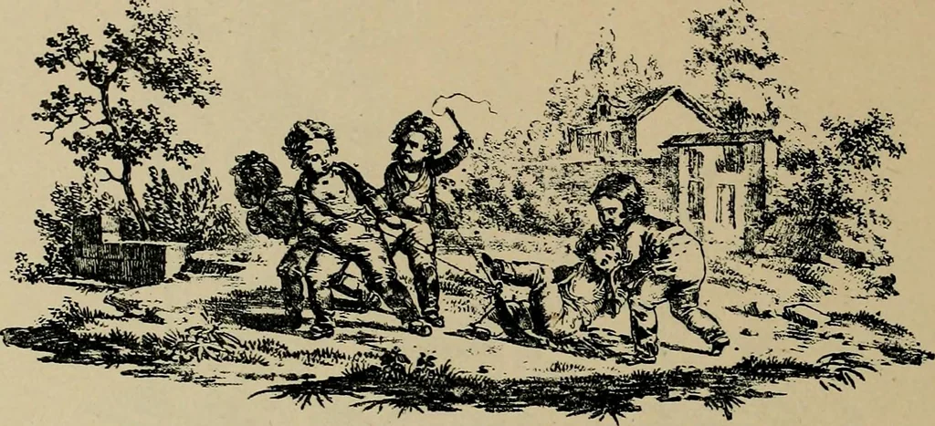 An illustration from Histoire des jouets : ouvrage contenant 250 illustrations dans le texte et 100 gravures hors texte dont 50 planches coloriées à l'aquarelle, 1902, leaf 110