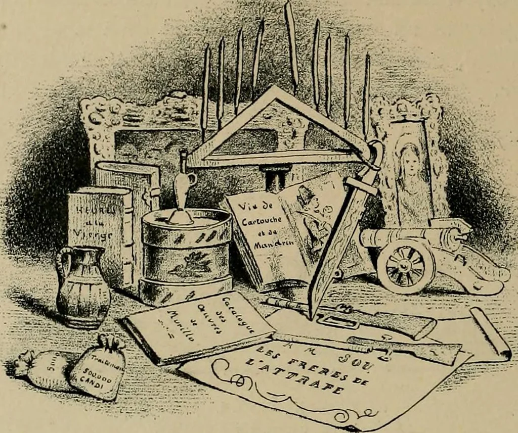 An illustration from Histoire des jouets : ouvrage contenant 250 illustrations dans le texte et 100 gravures hors texte dont 50 planches coloriées à l'aquarelle, 1902, leaf 114