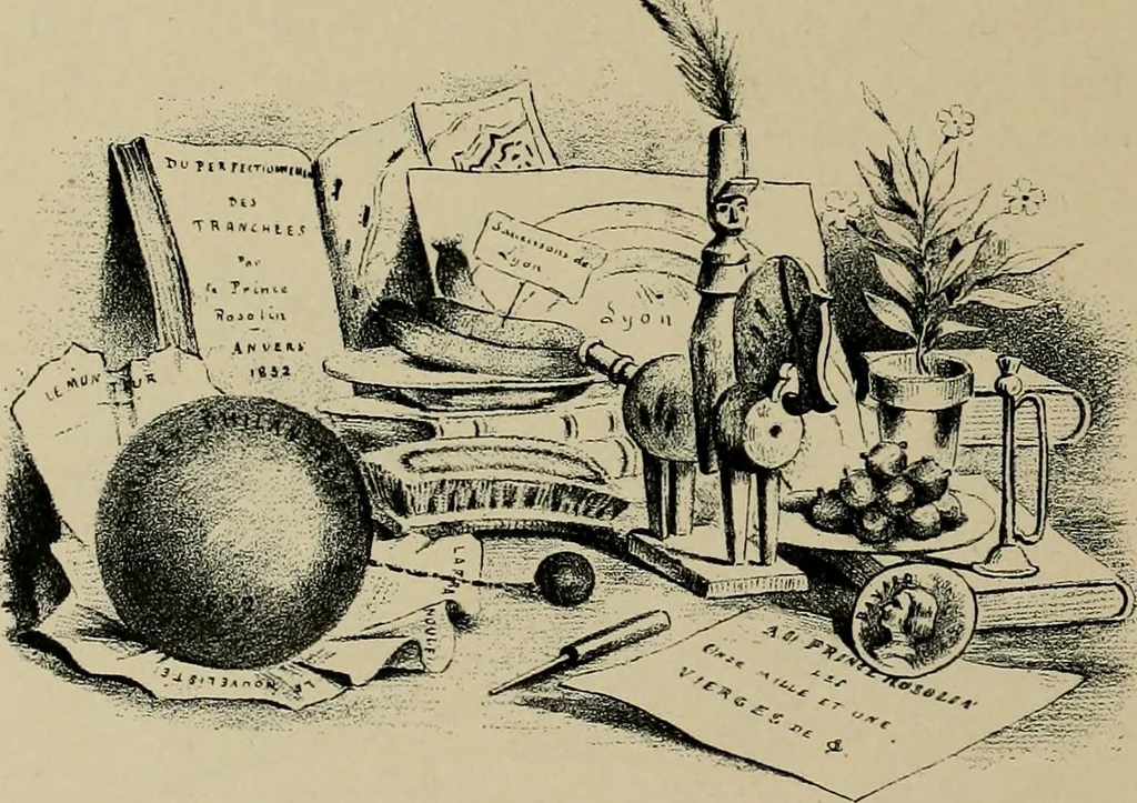 An illustration from Histoire des jouets : ouvrage contenant 250 illustrations dans le texte et 100 gravures hors texte dont 50 planches coloriées à l'aquarelle, 1902, leaf 118