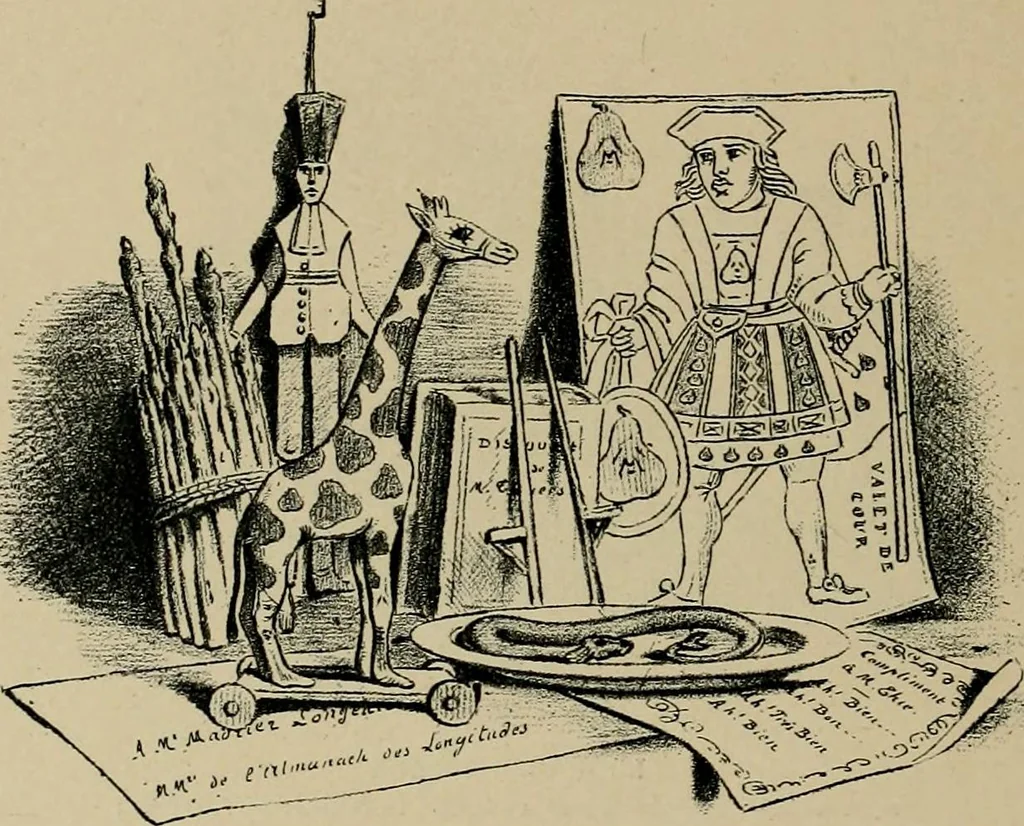An illustration from Histoire des jouets : ouvrage contenant 250 illustrations dans le texte et 100 gravures hors texte dont 50 planches coloriées à l'aquarelle, 1902, leaf 122