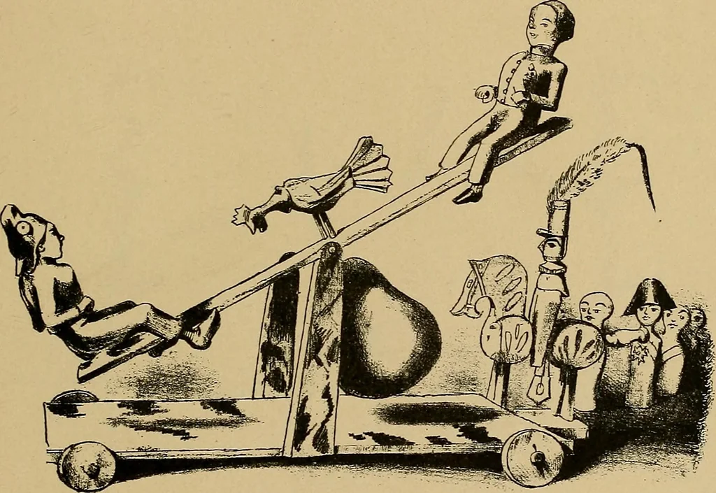 An illustration from Histoire des jouets : ouvrage contenant 250 illustrations dans le texte et 100 gravures hors texte dont 50 planches coloriées à l'aquarelle, 1902, leaf 125