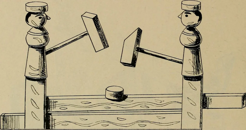 An illustration from Histoire des jouets : ouvrage contenant 250 illustrations dans le texte et 100 gravures hors texte dont 50 planches coloriées à l'aquarelle, 1902, leaf 126