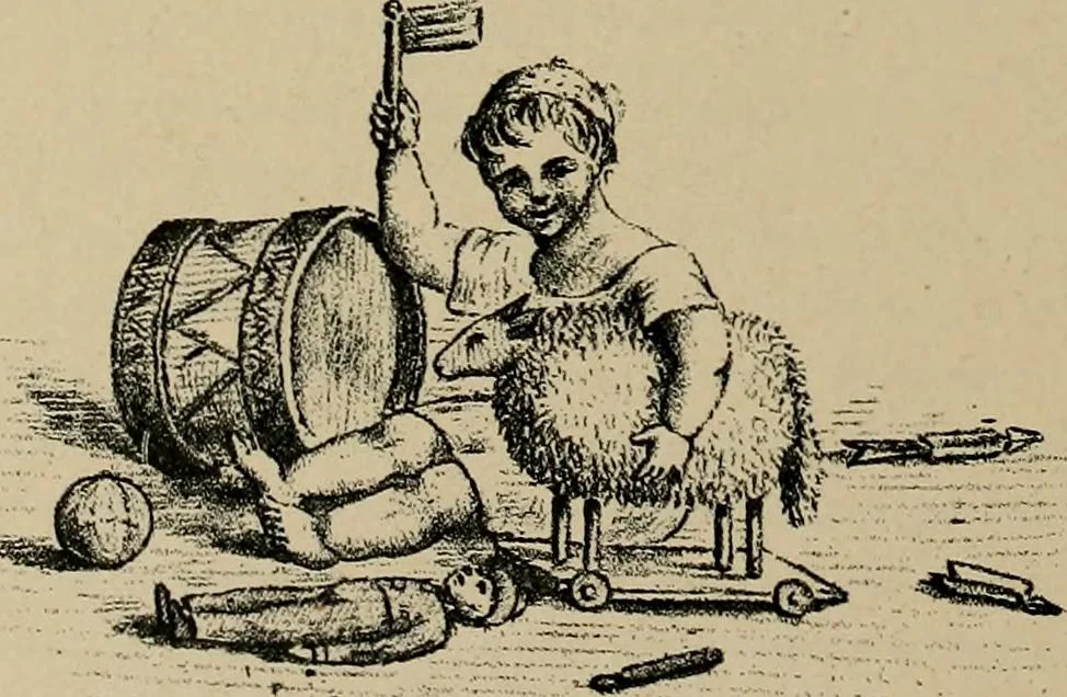 An illustration from Histoire des jouets : ouvrage contenant 250 illustrations dans le texte et 100 gravures hors texte dont 50 planches coloriées à l'aquarelle, 1902, leaf 132
