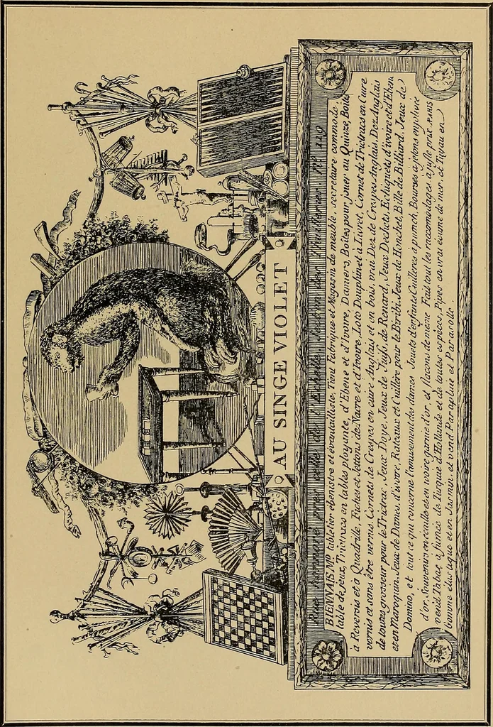An illustration from Histoire des jouets : ouvrage contenant 250 illustrations dans le texte et 100 gravures hors texte dont 50 planches coloriées à l'aquarelle, 1902, leaf 157