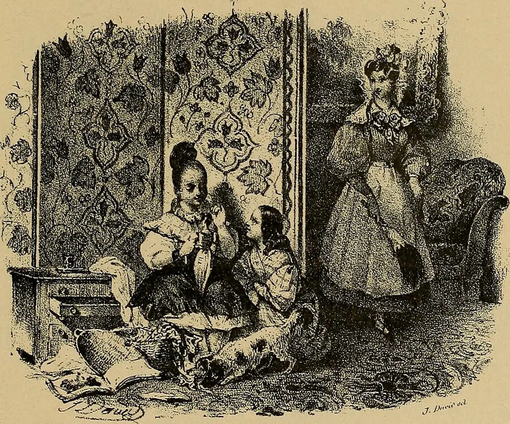 An illustration from Histoire des jouets : ouvrage contenant 250 illustrations dans le texte et 100 gravures hors texte dont 50 planches coloriées à l'aquarelle, 1902, leaf 175