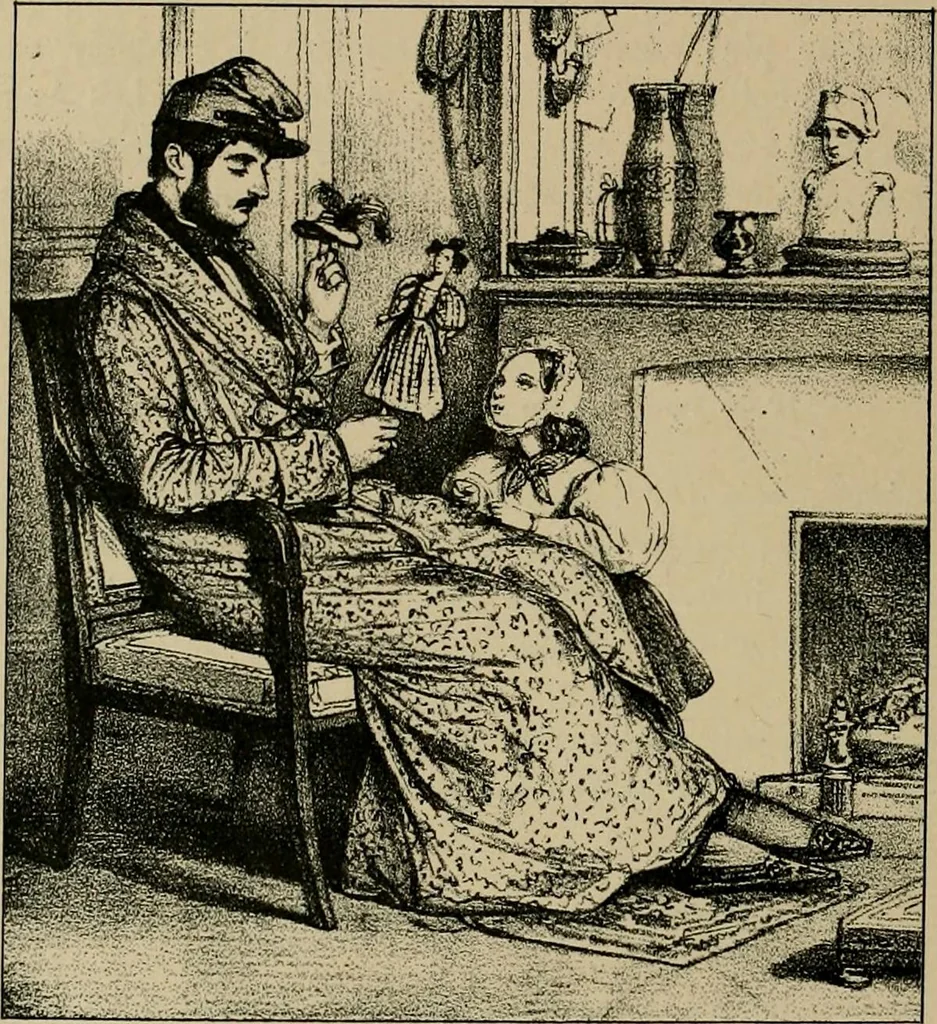 An illustration from Histoire des jouets : ouvrage contenant 250 illustrations dans le texte et 100 gravures hors texte dont 50 planches coloriées à l'aquarelle, 1902, leaf 182