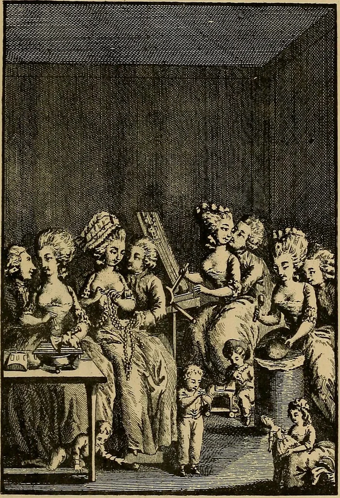 An illustration from Histoire des jouets : ouvrage contenant 250 illustrations dans le texte et 100 gravures hors texte dont 50 planches coloriées à l'aquarelle, 1902, leaf 19