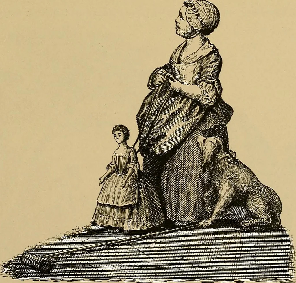 An illustration from Histoire des jouets : ouvrage contenant 250 illustrations dans le texte et 100 gravures hors texte dont 50 planches coloriées à l'aquarelle, 1902, leaf 193