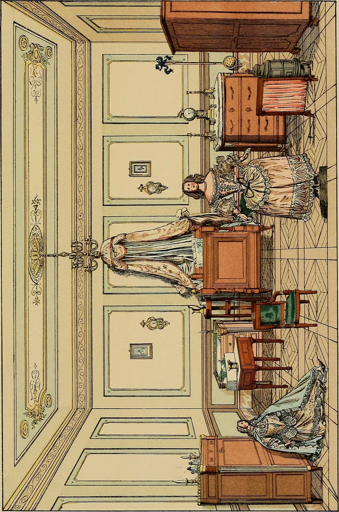 An illustration from Histoire des jouets : ouvrage contenant 250 illustrations dans le texte et 100 gravures hors texte dont 50 planches coloriées à l'aquarelle, 1902, leaf 199