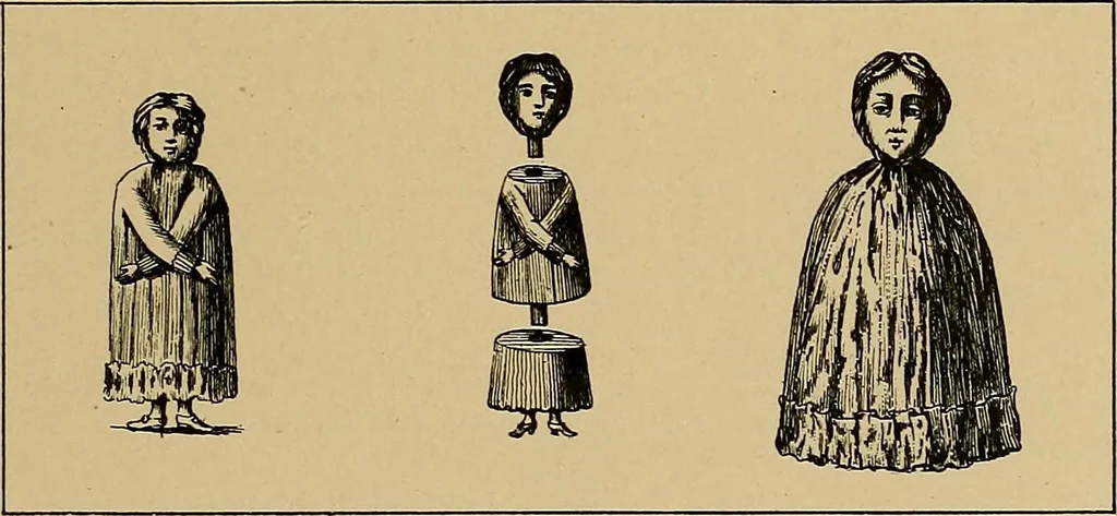 An illustration from Histoire des jouets : ouvrage contenant 250 illustrations dans le texte et 100 gravures hors texte dont 50 planches coloriées à l'aquarelle, 1902, leaf 209
