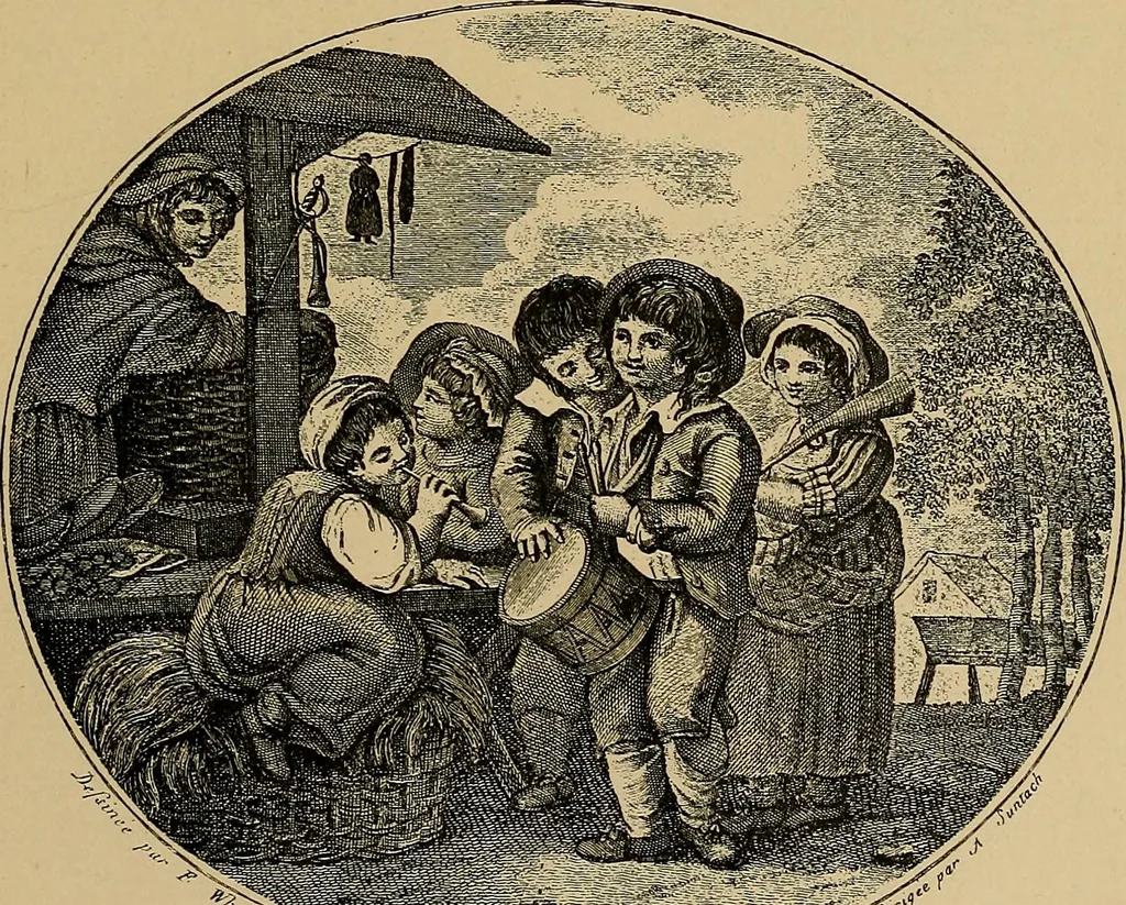 An illustration from Histoire des jouets : ouvrage contenant 250 illustrations dans le texte et 100 gravures hors texte dont 50 planches coloriées à l'aquarelle, 1902, leaf 217