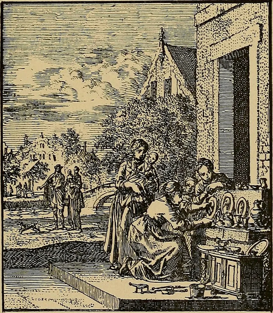 An illustration from Histoire des jouets : ouvrage contenant 250 illustrations dans le texte et 100 gravures hors texte dont 50 planches coloriées à l'aquarelle, 1902, leaf 225