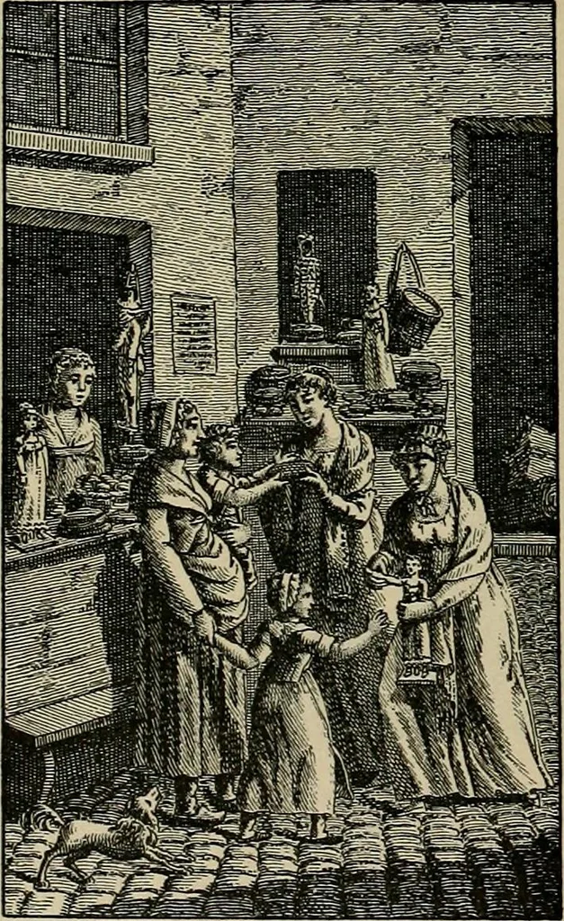 An illustration from Histoire des jouets : ouvrage contenant 250 illustrations dans le texte et 100 gravures hors texte dont 50 planches coloriées à l'aquarelle, 1902, leaf 226