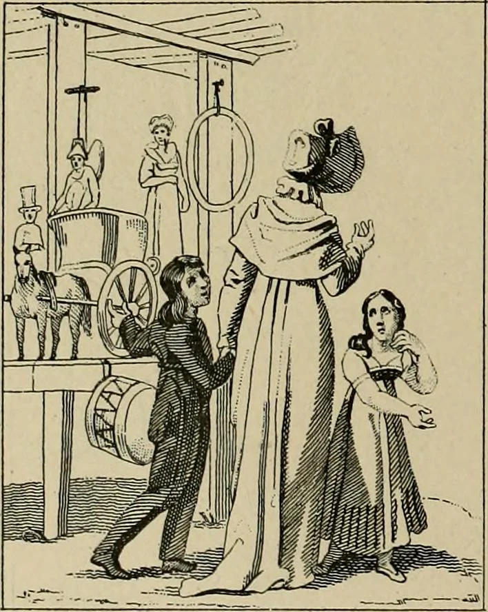 An illustration from Histoire des jouets : ouvrage contenant 250 illustrations dans le texte et 100 gravures hors texte dont 50 planches coloriées à l'aquarelle, 1902, leaf 232