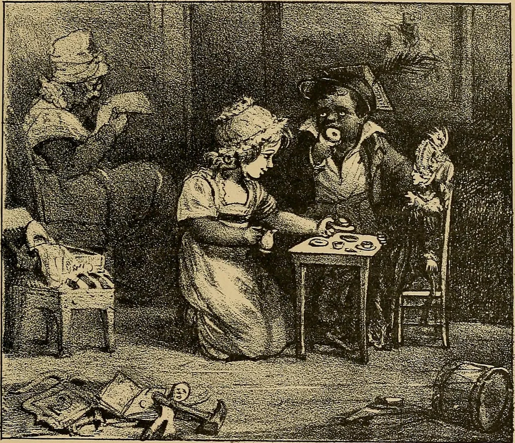 An illustration from Histoire des jouets : ouvrage contenant 250 illustrations dans le texte et 100 gravures hors texte dont 50 planches coloriées à l'aquarelle, 1902, leaf 235