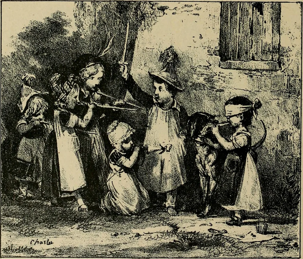 An illustration from Histoire des jouets : ouvrage contenant 250 illustrations dans le texte et 100 gravures hors texte dont 50 planches coloriées à l'aquarelle, 1902, leaf 258