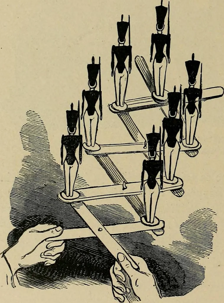 An illustration from Histoire des jouets : ouvrage contenant 250 illustrations dans le texte et 100 gravures hors texte dont 50 planches coloriées à l'aquarelle, 1902, leaf 266