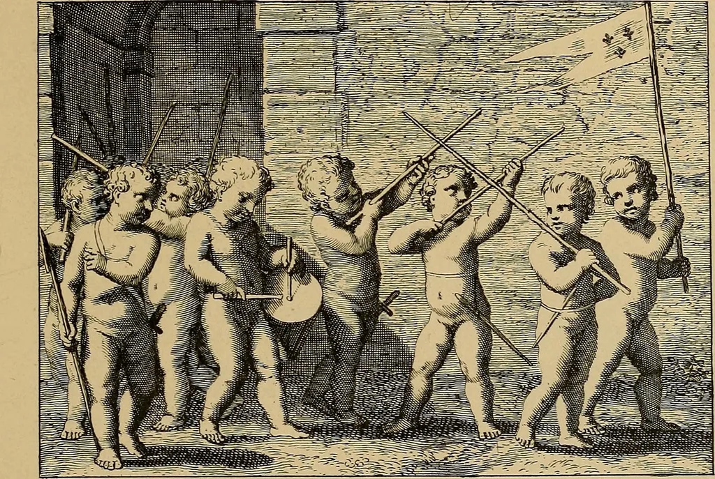 An illustration from Histoire des jouets : ouvrage contenant 250 illustrations dans le texte et 100 gravures hors texte dont 50 planches coloriées à l'aquarelle, 1902, leaf 267