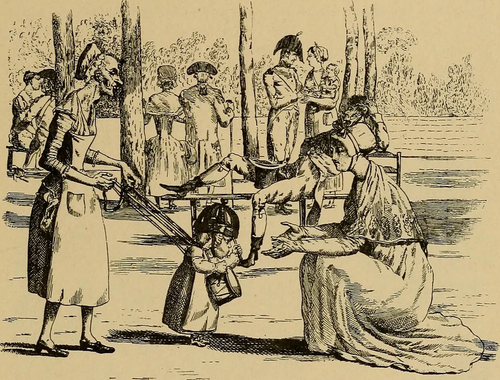 An illustration from Histoire des jouets : ouvrage contenant 250 illustrations dans le texte et 100 gravures hors texte dont 50 planches coloriées à l'aquarelle, 1902, leaf 279