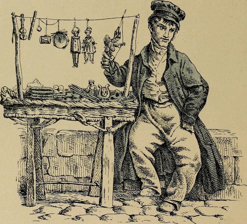 An illustration from Histoire des jouets : ouvrage contenant 250 illustrations dans le texte et 100 gravures hors texte dont 50 planches coloriées à l'aquarelle, 1902, leaf 28