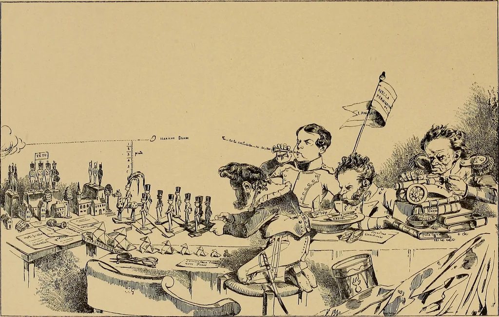 An illustration from Histoire des jouets : ouvrage contenant 250 illustrations dans le texte et 100 gravures hors texte dont 50 planches coloriées à l'aquarelle, 1902, leaf 289