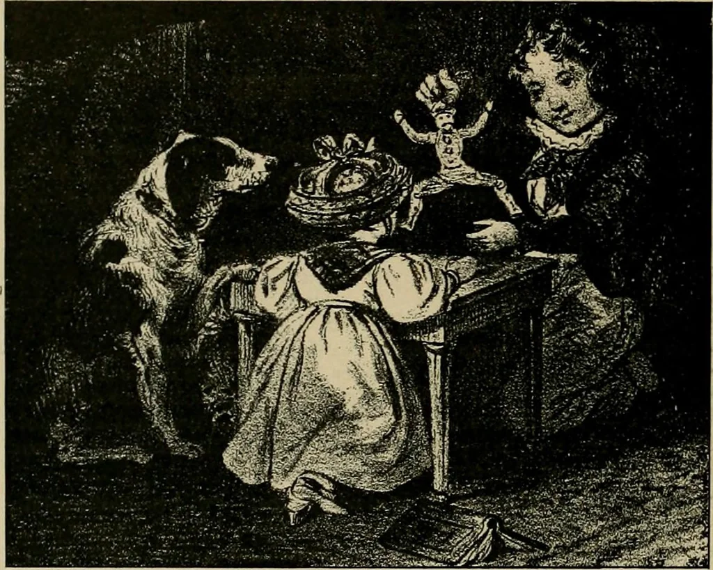 An illustration from Histoire des jouets : ouvrage contenant 250 illustrations dans le texte et 100 gravures hors texte dont 50 planches coloriées à l'aquarelle, 1902, leaf 312