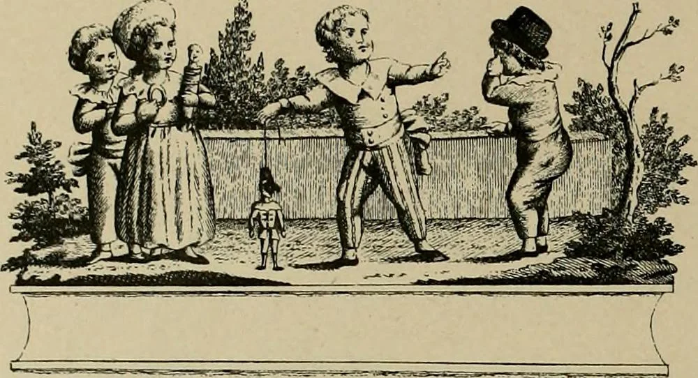 An illustration from Histoire des jouets : ouvrage contenant 250 illustrations dans le texte et 100 gravures hors texte dont 50 planches coloriées à l'aquarelle, 1902, leaf 322