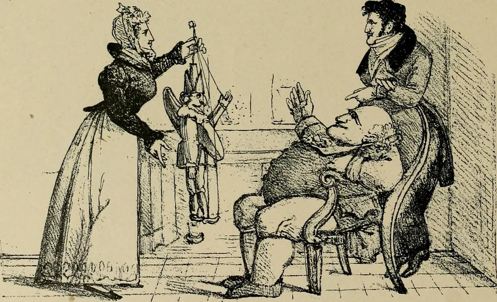 An illustration from Histoire des jouets : ouvrage contenant 250 illustrations dans le texte et 100 gravures hors texte dont 50 planches coloriées à l'aquarelle, 1902, leaf 322