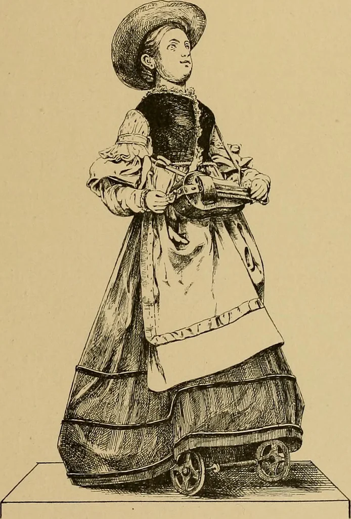 An illustration from Histoire des jouets : ouvrage contenant 250 illustrations dans le texte et 100 gravures hors texte dont 50 planches coloriées à l'aquarelle, 1902, leaf 337
