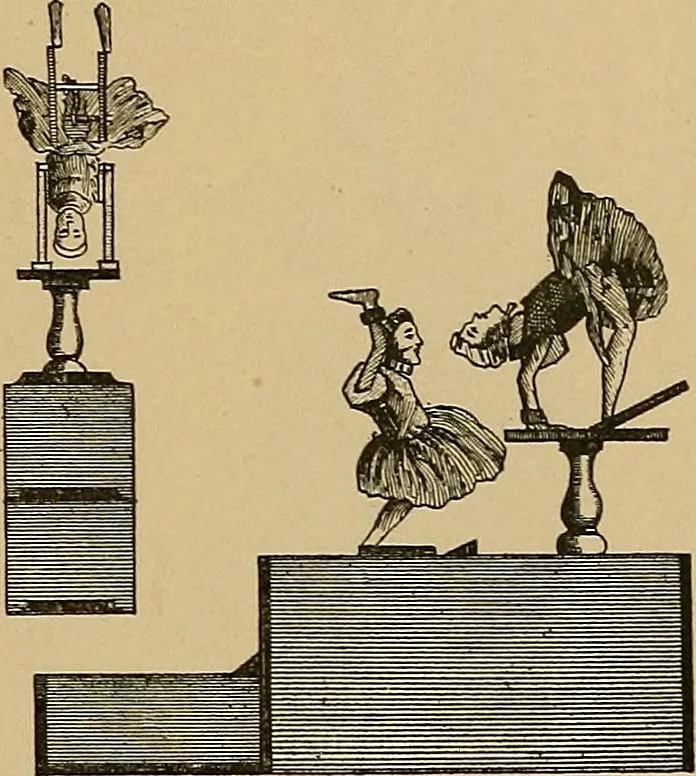 An illustration from Histoire des jouets : ouvrage contenant 250 illustrations dans le texte et 100 gravures hors texte dont 50 planches coloriées à l'aquarelle, 1902, leaf 349
