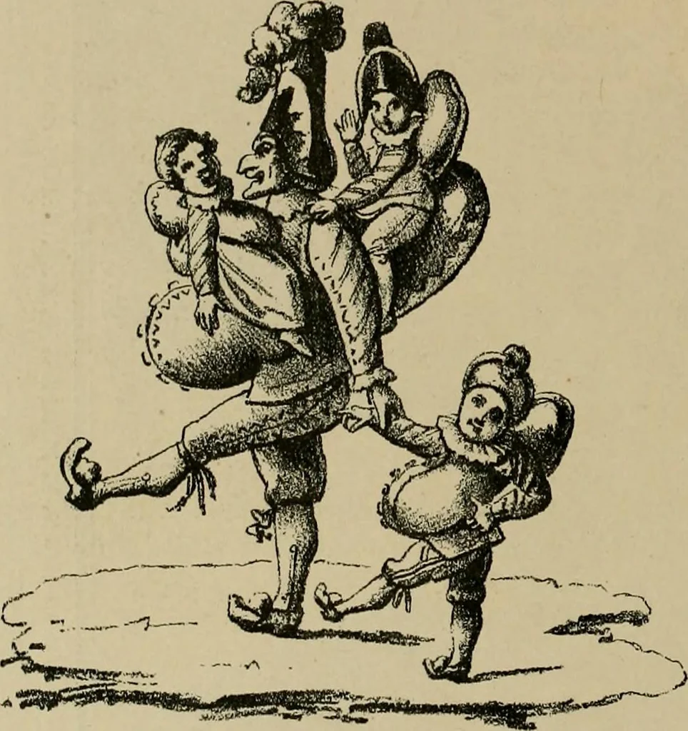 An illustration from Histoire des jouets : ouvrage contenant 250 illustrations dans le texte et 100 gravures hors texte dont 50 planches coloriées à l'aquarelle, 1902, leaf 352
