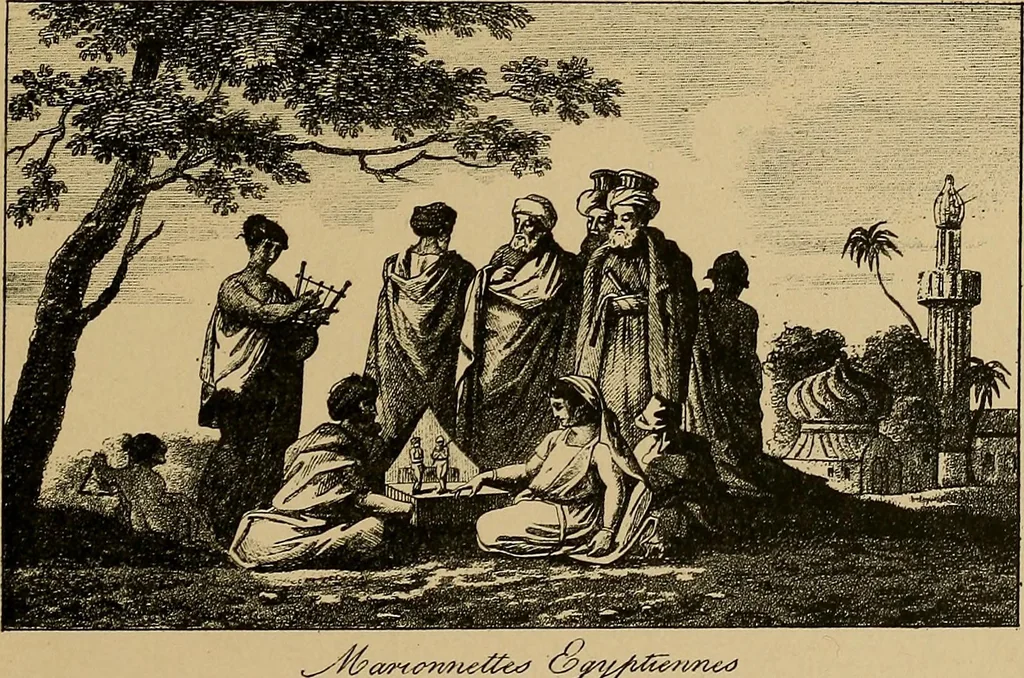An illustration from Histoire des jouets : ouvrage contenant 250 illustrations dans le texte et 100 gravures hors texte dont 50 planches coloriées à l'aquarelle, 1902, leaf 355