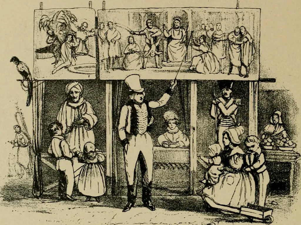 An illustration from Histoire des jouets : ouvrage contenant 250 illustrations dans le texte et 100 gravures hors texte dont 50 planches coloriées à l'aquarelle, 1902, leaf 364