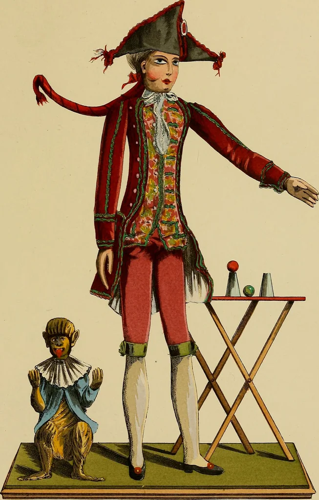 An illustration from Histoire des jouets : ouvrage contenant 250 illustrations dans le texte et 100 gravures hors texte dont 50 planches coloriées à l'aquarelle, 1902, leaf 365