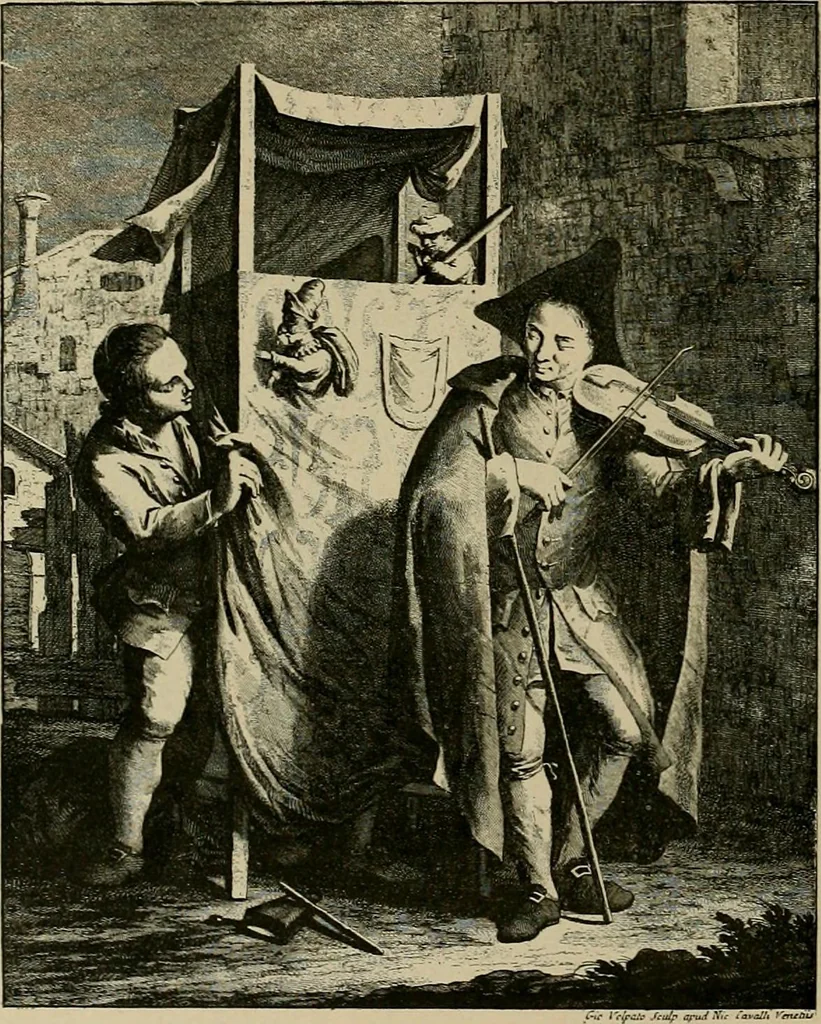 An illustration from Histoire des jouets : ouvrage contenant 250 illustrations dans le texte et 100 gravures hors texte dont 50 planches coloriées à l'aquarelle, 1902, leaf 378