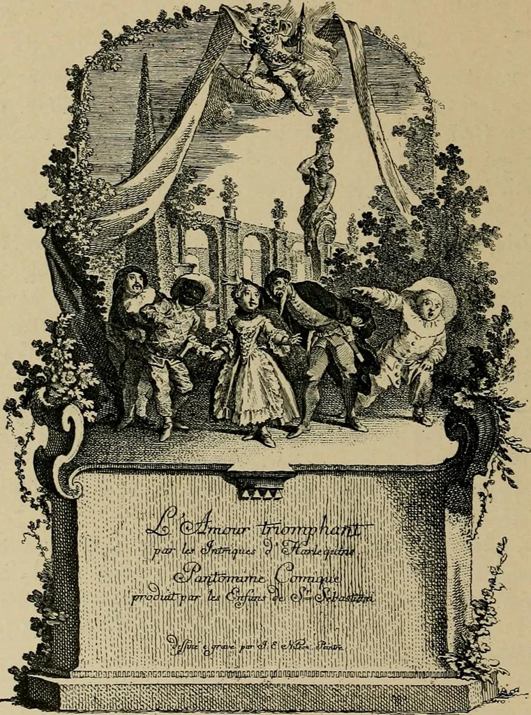 An illustration from Histoire des jouets : ouvrage contenant 250 illustrations dans le texte et 100 gravures hors texte dont 50 planches coloriées à l'aquarelle, 1902, leaf 388