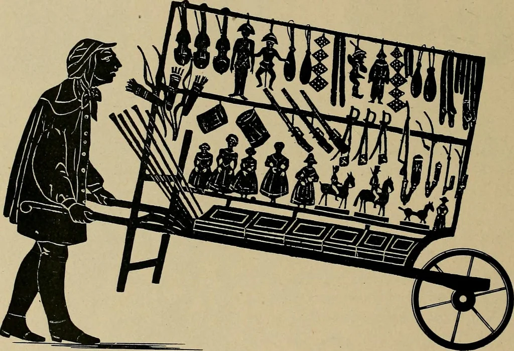 An illustration from Histoire des jouets : ouvrage contenant 250 illustrations dans le texte et 100 gravures hors texte dont 50 planches coloriées à l'aquarelle, 1902, leaf 392
