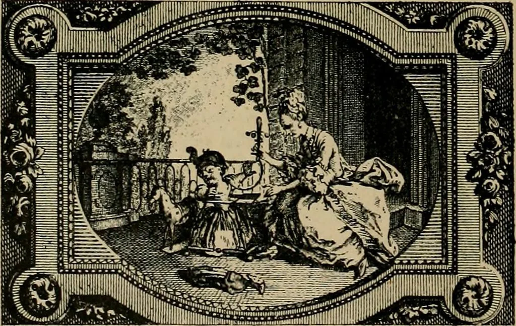 An illustration from Histoire des jouets : ouvrage contenant 250 illustrations dans le texte et 100 gravures hors texte dont 50 planches coloriées à l'aquarelle, 1902, leaf 40