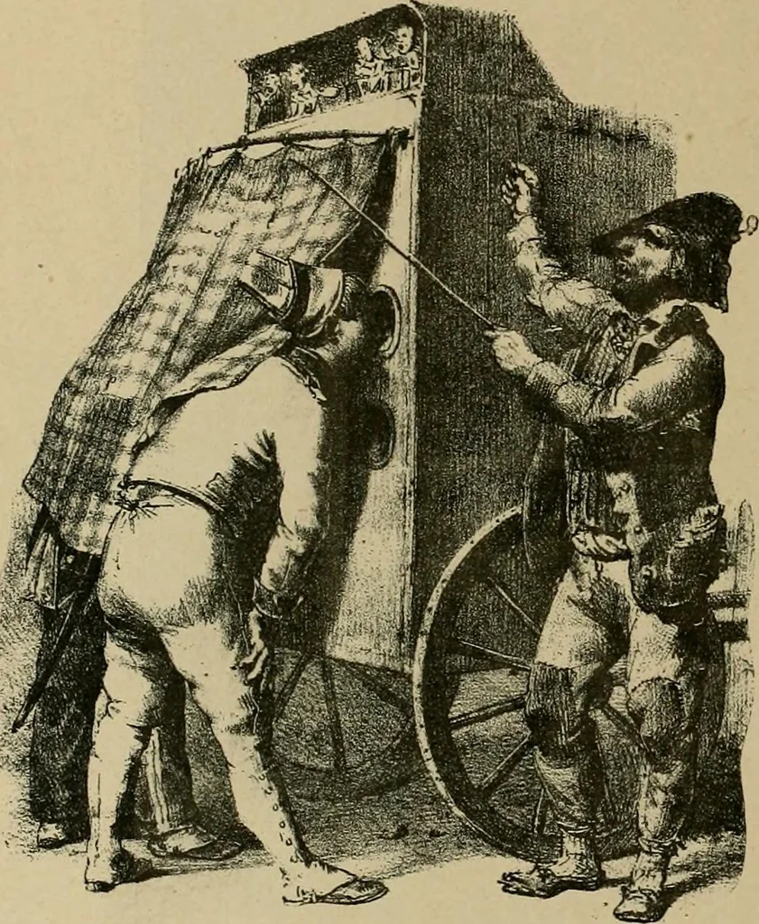 An illustration from Histoire des jouets : ouvrage contenant 250 illustrations dans le texte et 100 gravures hors texte dont 50 planches coloriées à l'aquarelle, 1902, leaf 412