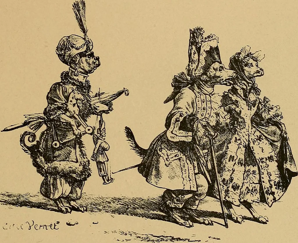 An illustration from Histoire des jouets : ouvrage contenant 250 illustrations dans le texte et 100 gravures hors texte dont 50 planches coloriées à l'aquarelle, 1902, leaf 439